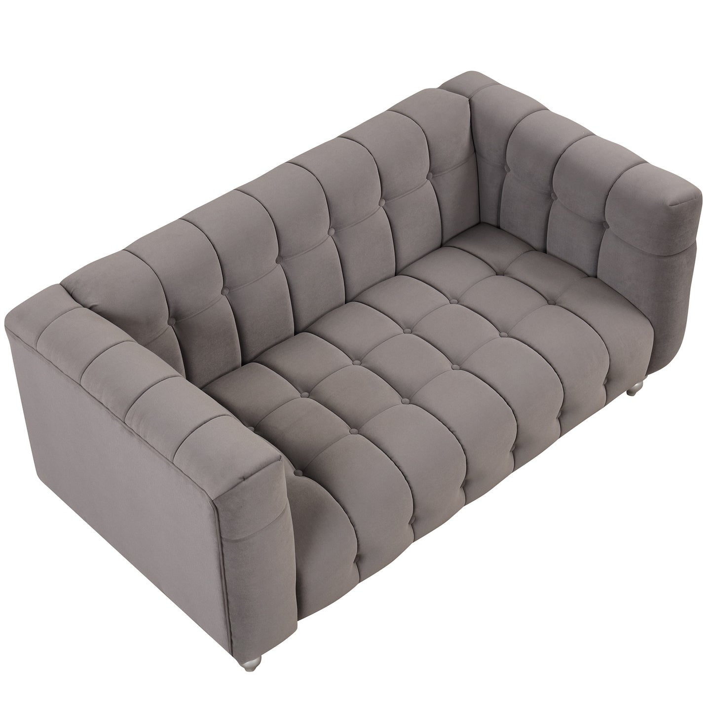 Modern Upholstered Sofa with Solid Wood Legs