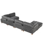 Modular Sectional Sofa with Ottoman - 6-Seater