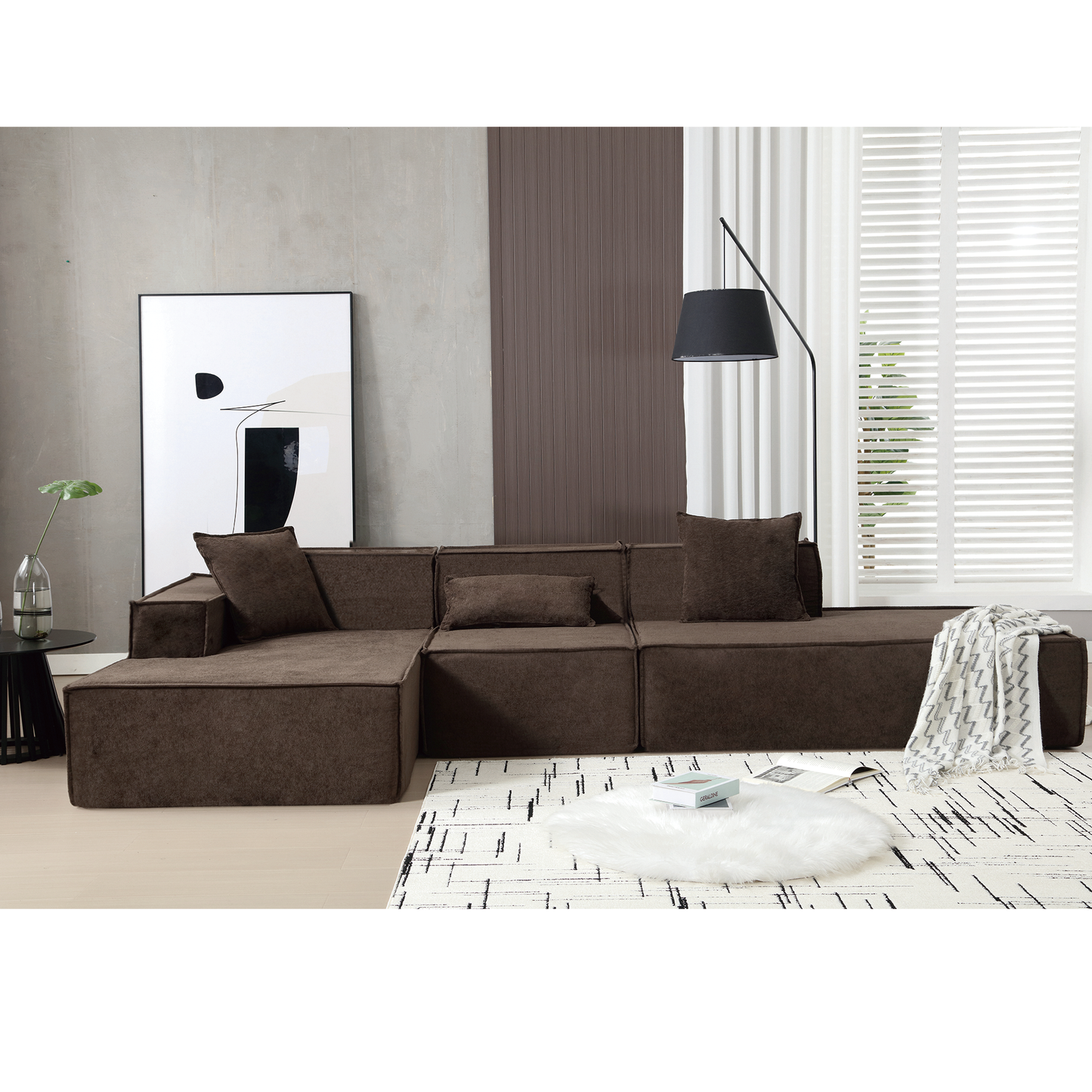 Modular Combination Sectional Sofa Set