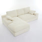 L Shaped 2 - Piece Corduroy Sectional