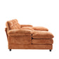 U-shaped profile sofa, including two single seats and two chaise, modular sofa, Chenille sofa,Orange