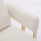 Modern Decorative Side Chair with Gold Metal Legs - 2PCS White