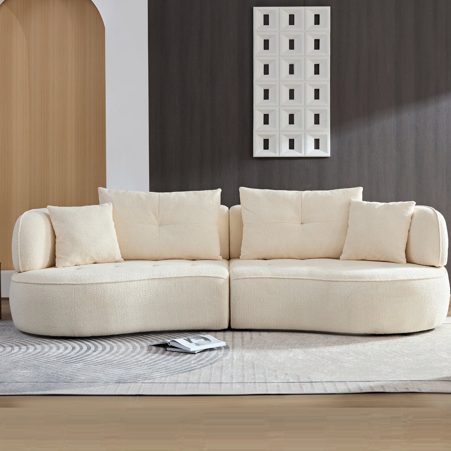 Curved Modular Sofa - 4-seat