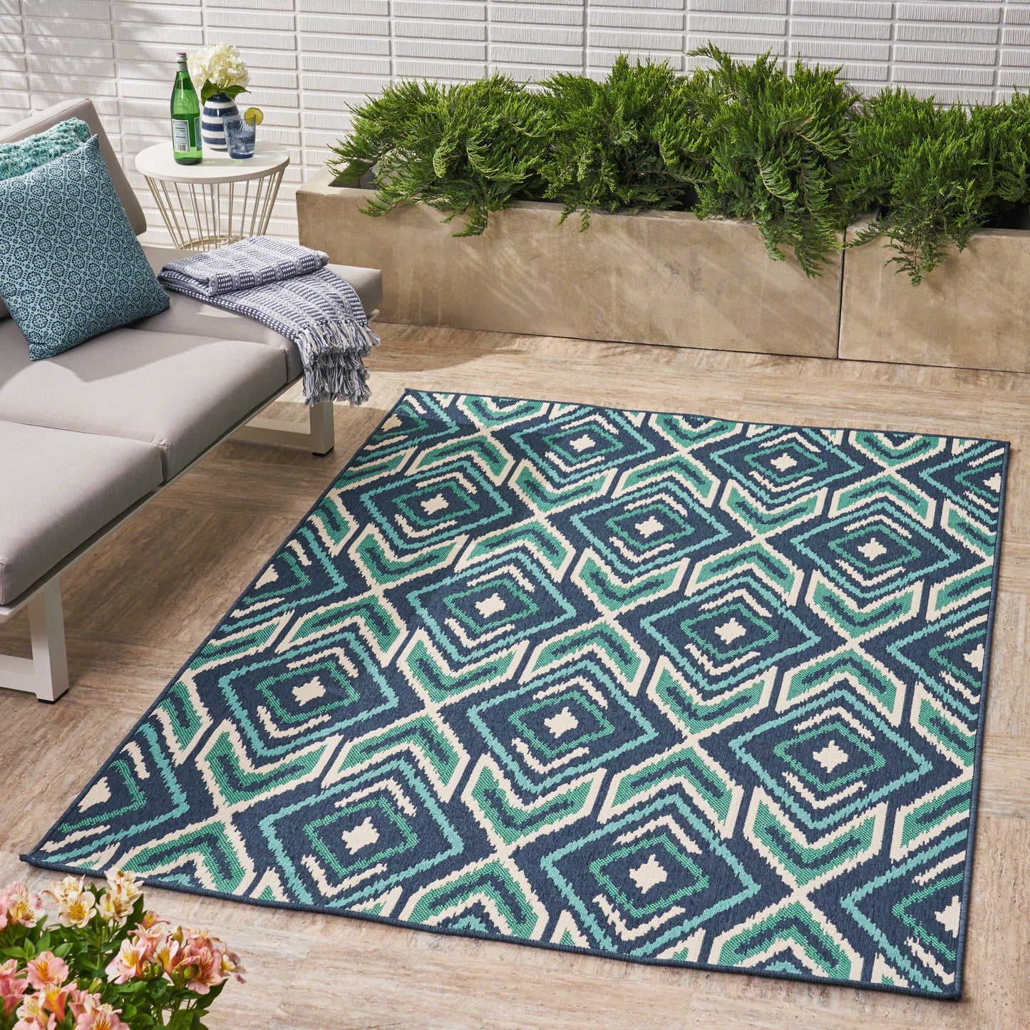 5'3" X 7'6"Outdoor Lounge Area Rug