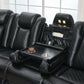 M071 Power reclining Sectional Sofa W/speaker / LED strip Black color