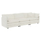 Sofa Set of 2 Chenille Couch, 2+3 Seater Sofa Set Deep Seat Sofa, Modern Sofa Set for Living Room, White Chenille