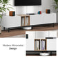 Modern Entertainment Center with Large Storage & 3 Doors For up to 80" TV's