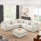 Modular L-Shaped Sectional Sofa- 6-Seats