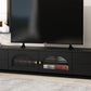 Entertainment Center with Fluted Glass Doors & Storage For Up to 95'' TV's