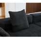 Oversized Semicircular Modular Sofa, Black