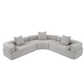 Oversized Semicircular Modular Sofa, Grey