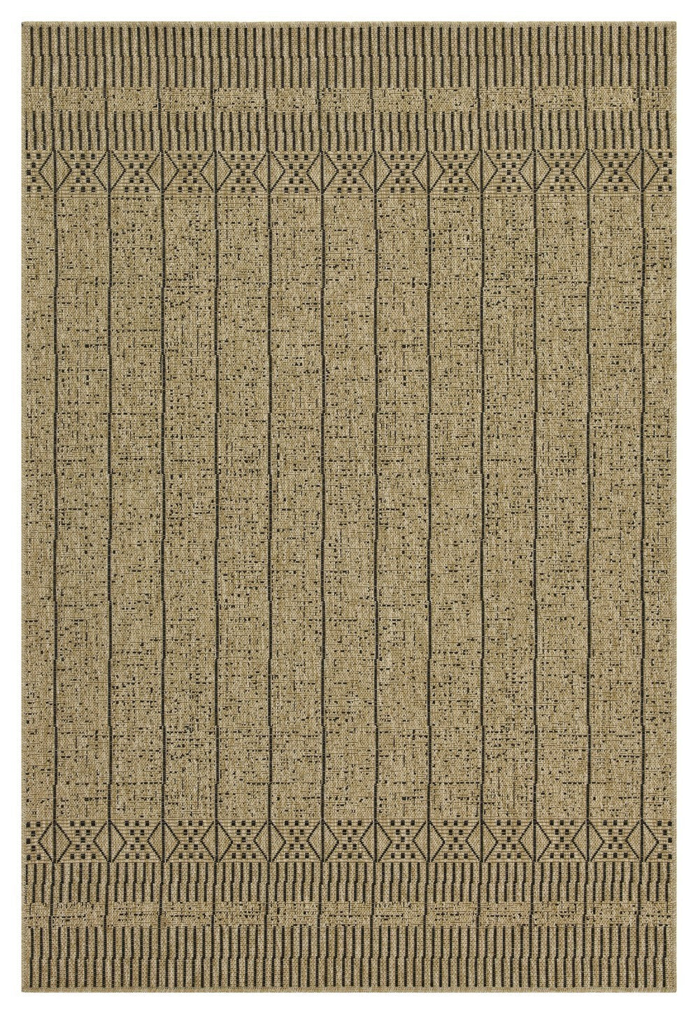 2 ft. 7 in. x 7 ft. 3 in. Jute/Black Indoor-Outdoor Area Rug