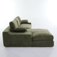 Corduroy Modular L-Shaped Sectional, Army Green