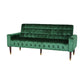 Velvet Straight Sofa With Square Arms