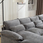 Oversized Chenille Fabric U-shaped Combination Sectional Sofa - Four-Seater