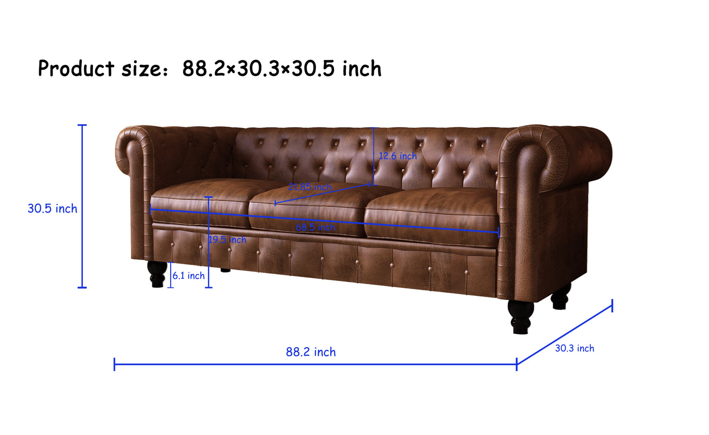 Modern Tufted Chesterfield Sofa