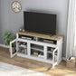 Modern Farmhouse TV Stand with Storage Cabinet and Shelves For up to 65" TV's