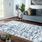 Nautical Navy Blue Woven Area Rug