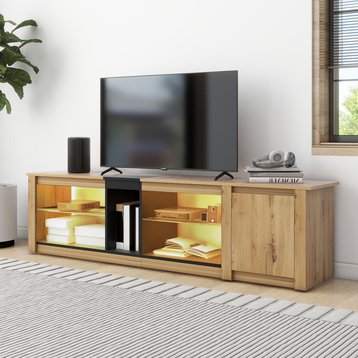 Modern TV Stand with LED Light For up to 80'' TV's