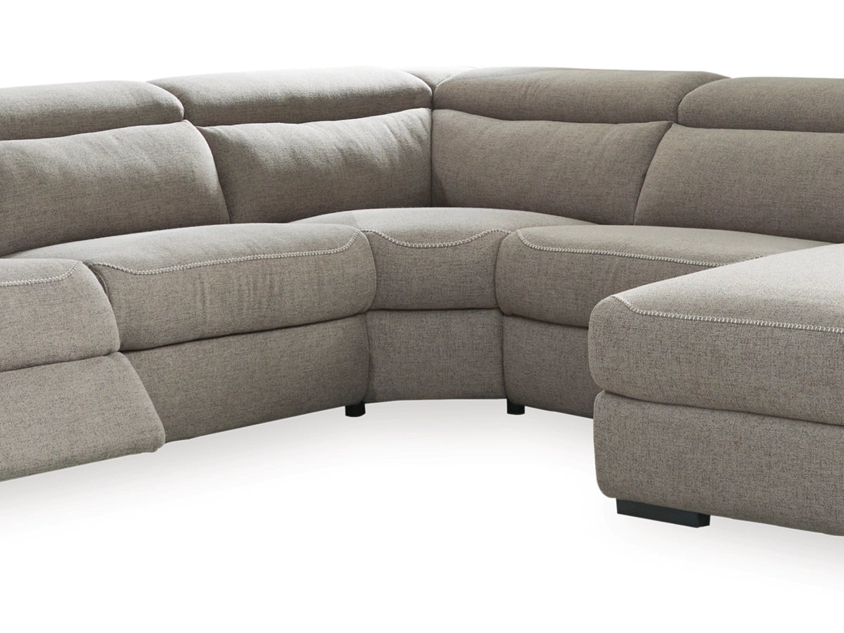 MABTON 5-PIECE DUAL POWER RECLINING MODULAR SECTIONAL