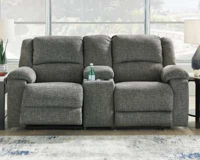 GOALIE 3-PIECE MANUAL RECLINING MODULAR LOVESEAT WITH CONSOLE