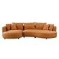 Eco-leather Curved Sofa 5-Seater