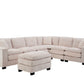 L Shaped 6-Seat Sofa Couch with Chaise Sectional