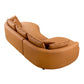 Eco-leather Curved Sofa 5-Seater