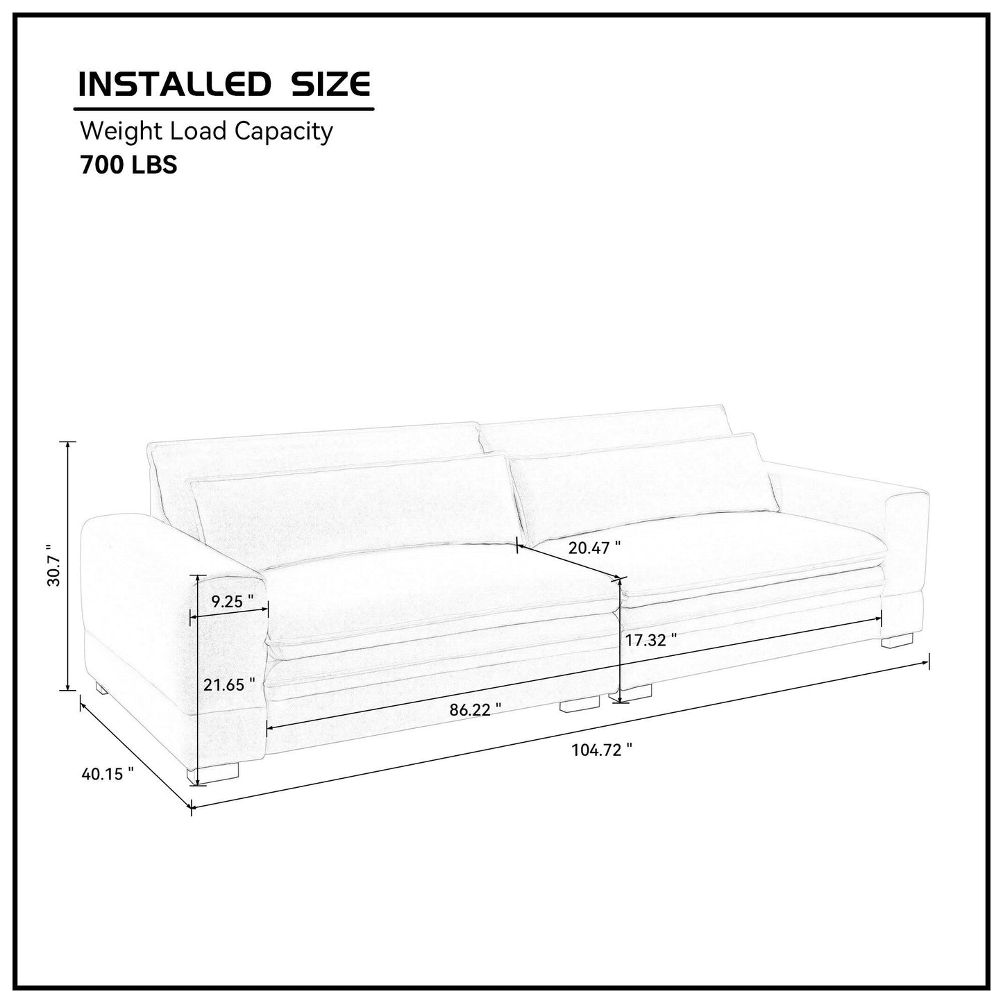 Modular Fabric Sofa 5-Seater