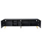 Modern Minimalist Geometric TV Cabinet with Metal Handles and Gold Legs for Up to 80'' TV's