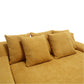 Chenille Fabric 2-Seater Lazy Sofa with 5 Back Pillows