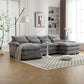 Oversized Chenille Fabric U-shaped Combination Sectional Sofa - Four-Seater