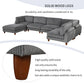 Modular Sectional Sofa with Ottoman - 6-Seater