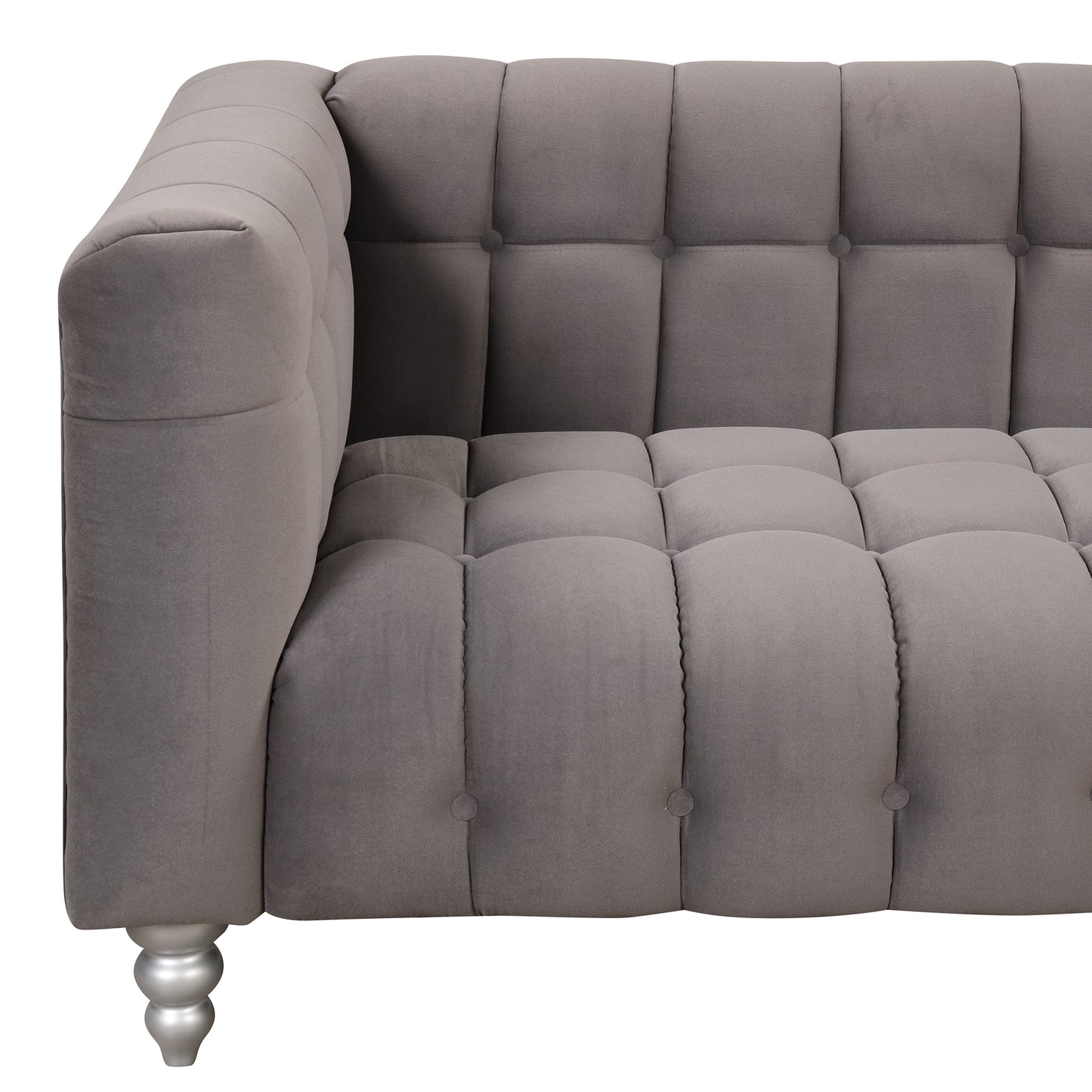 Modern Upholstered Sofa with Solid Wood Legs