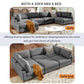 Modular Sectional Sofa with Ottoman - 6-Seater