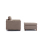 Single-Seat Modular Sectional Sofa with Armrest and Ottoman