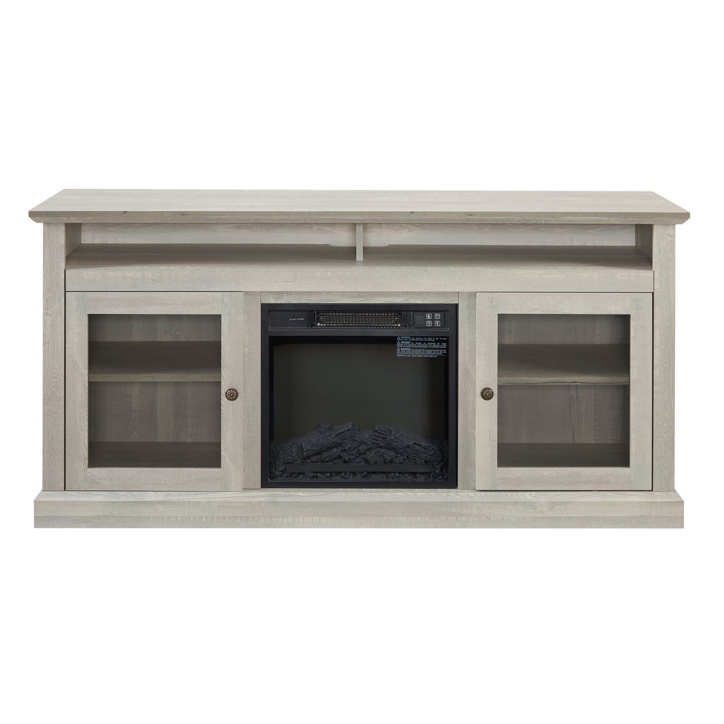 Modern Entertainment Console with 23'' Fireplace Insert and Storage For up to 65" TV's