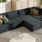 Modern Large Modular 3 Piece Sectional Sofa