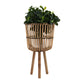 BAMBOO FOOTED PLANTERS, NATURAL