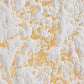 Luxury Machine Washable White Abstract Gold-Gilded Chinchilla Faux Fur Area Rug