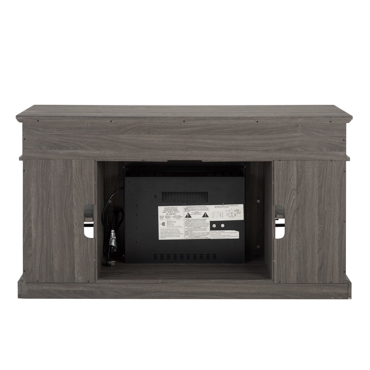 Modern Entertainment Console with 23'' Fireplace Insert and Storage For up to 65'' TV's