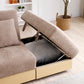 Convertible Folding Sofa Bed, Storage Ottoman & 2 Cupholders