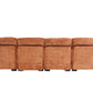 U-shaped profile sofa, including two single seats and two chaise, modular sofa, Chenille sofa,Orange