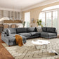 Modular Sectional Sofa with Ottoman - 6-Seater