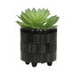 8" TEXTURED PLANTERS, SHINY BLACK