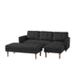 Right Facing L-shape Sofa Chaise Lounge with Ottoman Bench