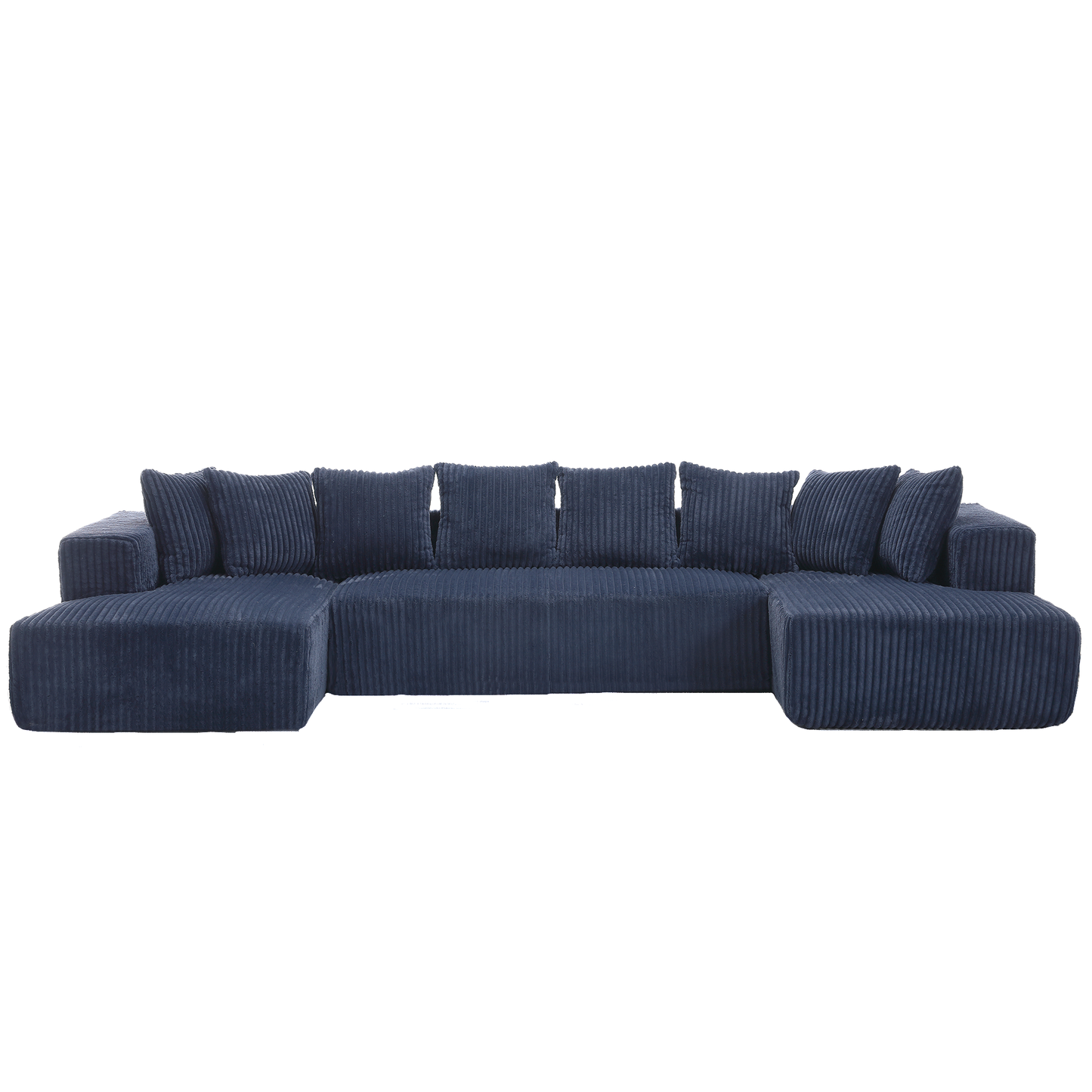 Corduroy L-Shaped Modular Sectional Sofa with Chaise