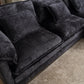 Oversized Boucle Fabric L-Shape Sectional - Movable Pedals with Detachable Armrests