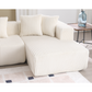 Modular Corduroy U-Sectional Sofa with Lounge Chaise