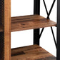 Farmhouse TV Stand For up to 80'' TV's - Metal Open Bookshelf